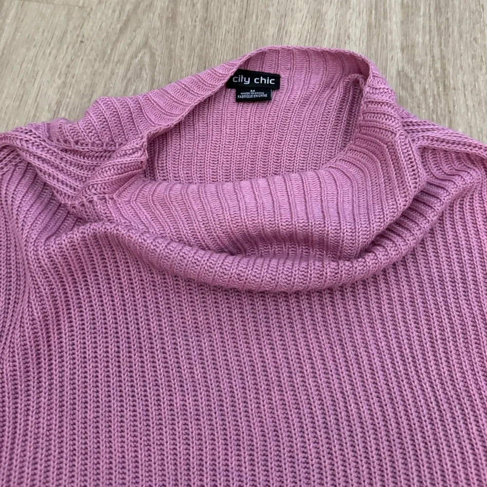 City Chic Size M 18 Angel Sleeve Cowl Neck Sweater in Maeve/Pink/Musk - Picture 4 of 13